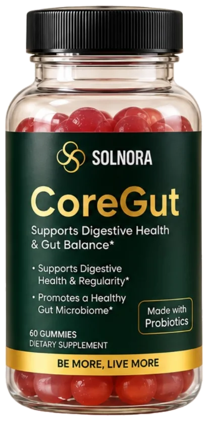SOLNORA CoreGut probiotic gummies, 60 count